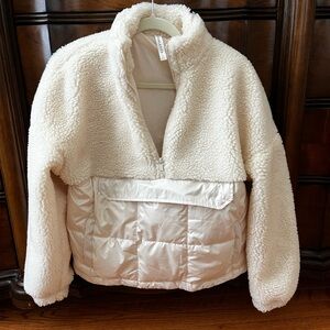 Fabletics Cream Sherpa Jacket